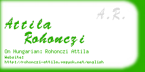 attila rohonczi business card